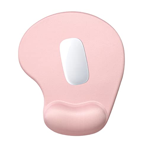 Hsurbtra Mauspad mit Gel-Handballenauflage Ergonomisches Wasserdicht Komfort Mausmatte mit Handgelenkpolster Handauflage, Mousepad mit Handauflage für schonende Handgelenk Haltung, Rosa von Hsurbtra