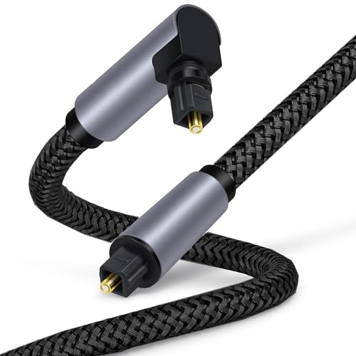 HuaLiSiJi Optisches Audiokabel S/PDIF Digital Audio Out Kabel, Geflochten Aluminiumhülle Lichtleiterkabel für Stereoanlage, Soundbar, Heimkino, PS4 Xbox (3m) von HuaLiSiJi