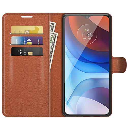 HualuBro Hülle für Honor 200 HandyHülle, Premium PU Leder Stoßfest Schutzhülle Klapphülle Handytasche Wallet Flip Case Cover für Honor 200 5G Tasche (Braun) von HualuBro