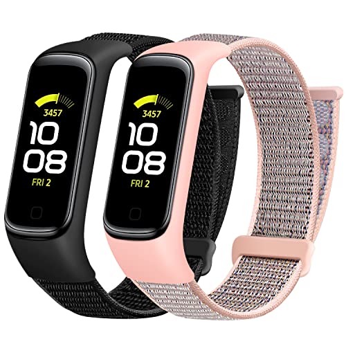 Huamanlou Armband Kompatibel mit Samsung Galaxy Fit 2 Armband, Nylon Atmungsaktives Verstellbares Uhrenarmband Sport Ersatzarmband für Galaxy Fit 2 von Huamanlou