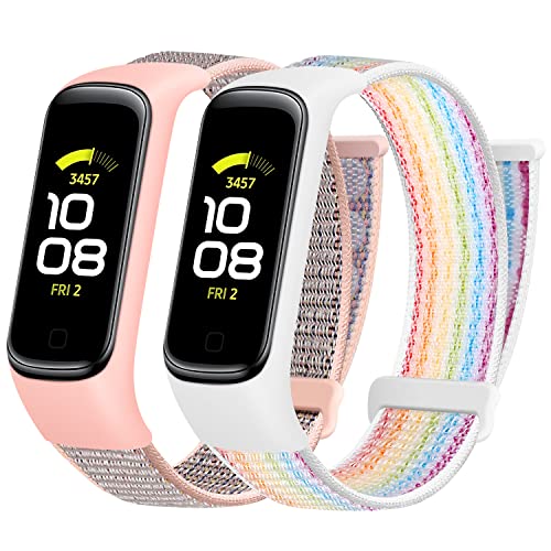 Huamanlou Armband Kompatibel mit Samsung Galaxy Fit 2 Armband, Nylon Atmungsaktives Verstellbares Uhrenarmband Sport Ersatzarmband für Galaxy Fit 2 von Huamanlou