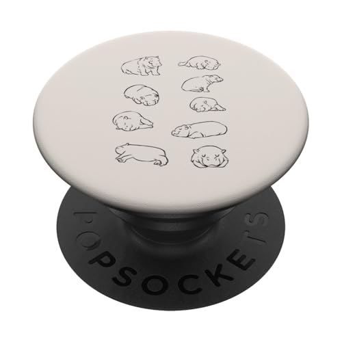 More Sleep Moo Deng PopSockets Klebender PopGrip von Huebucket