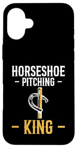 Horseshoe Pitching King Hülle für iPhone 16 Plus von Hufeisen Wurf Pitching Design Idee