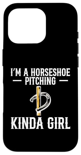 Im A Horseshoe Pitching Kinda Girl Hülle für iPhone 16 Pro von Hufeisen Wurf Pitching Design Idee