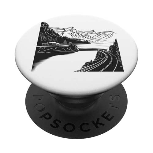 Lake outline design PopSockets Klebender PopGrip von Hugo Jim