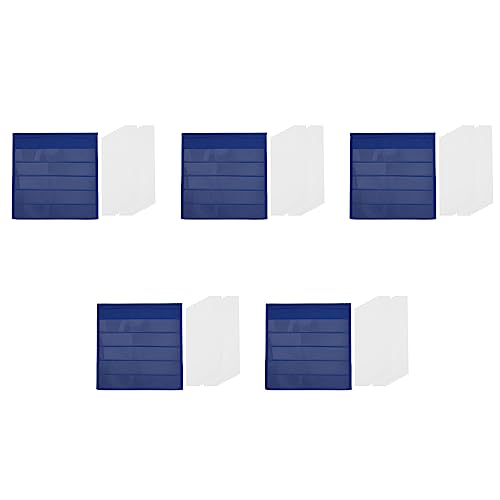 Huhudyy 5X Tabletop Desktop Pocket Chart Tischplatte mit 100-Facher Prämie zum Trockenlöschen, Desktop Tabletop Teaching Pocket Chart, Beidseitig und Selbststehend (13 x 12) von Huhudyy