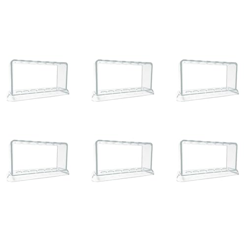 Huhudyy 6X Kunststoff Klarer Reagenzglas Tube Halter 6 Loch StäNder Labor Reagenzglas Tube StäNder Regal Schul Bedarf Labor Ausstattung 16,7 X 8 X 3 cm von Huhudyy