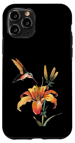 Hülle für iPhone 11 Pro Kolibri Vogelbeobachtung Taglilien Blumenmädchen Pflanze Mama von Hummingbird Bird Watching Apparel