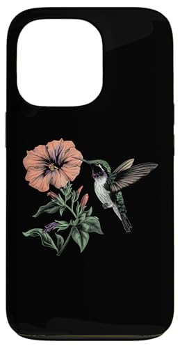 Hülle für iPhone 13 Pro Kolibri beobachtet Petunien Blumenmädchen Pflanze Mama von Hummingbird Bird Watching Apparel