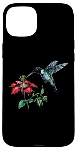 Hülle für iPhone 15 Plus Kolibri Vogelbeobachtung Columbine Blumenmädchen Pflanze Mama von Hummingbird Bird Watching Apparel