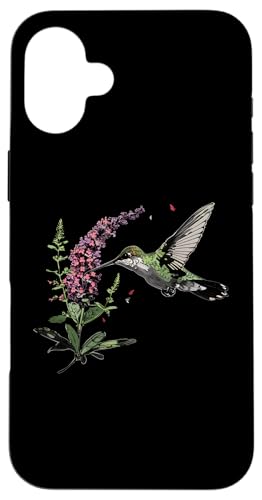 Hülle für iPhone 16 Plus Kolibri Vogelbeobachtung Schmetterling Busch Blume Pflanze Mama von Hummingbird Bird Watching Apparel