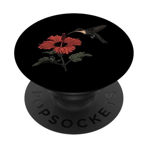 Kolibri, Vogelbeobachtung, Hibiskus, Blumenmädchen, Pflanze, Mutter PopSockets Klebender PopGrip von Hummingbird Bird Watching Apparel