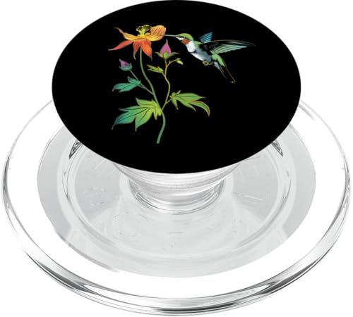 Kolibri Vogelbeobachtung Columbine Blumenmädchen Pflanze Mama PopSockets PopGrip für MagSafe von Hummingbird Bird Watching Apparel