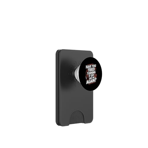 Haben Sie versucht, es ein- und auszuschalten PopSockets PopWallet für MagSafe Haben Sie versucht, es ein- und auszuschalten PopSockets PopWallet für MagSafe von Humor Tech Support IT Computer Lovers