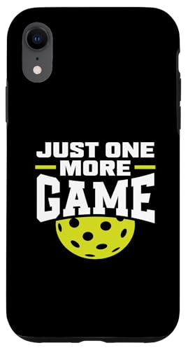 Hülle für iPhone XR Just One More Game Pickleball Spielspaß von Humorvolle Pickleball Geschenke Enthusiasten Spiel