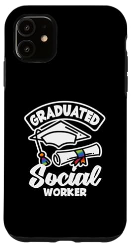 Hülle für iPhone 11 Graduated Social Worker Abschlussfeier von Humorvolle Sozialarbeiterin Anerkennung Geschenke