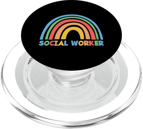 Sozialarbeiter Regenbogen Bunt Für Soziale Arbeit PopSockets PopGrip für MagSafe von Humorvolle Sozialarbeiterin Anerkennung Geschenke