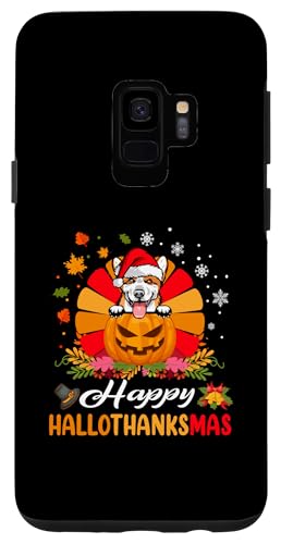 Hülle für Galaxy S9 Corgi-Hund Hallothanksmas HalloweenErntedank-Weihnachten von Hund Hallothanksmas Halloween Thanksgiving Xmas