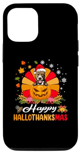 Hülle für iPhone 14 Pitbull Hund Hallothanksmas Halloween Thanksgiving von Hund Hallothanksmas Halloween Thanksgiving Xmas