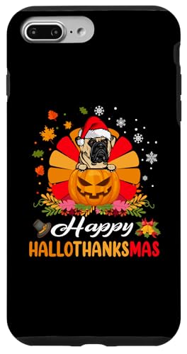 Hülle für iPhone 7 Plus/8 Plus Bullmastiff Hallothanksmas Halloween Thanksgiving von Hund Hallothanksmas Halloween Thanksgiving Xmas
