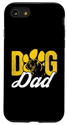 Hülle für iPhone SE (2020) / 7 / 8 Hund Papa Bulldogge Vatertag Tierhalter Hundeliebhaber von Hund Papa Haustier Hundehalter Vatertag Design