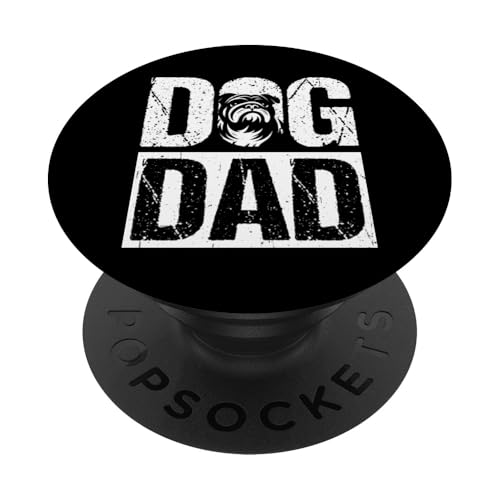 Hund Papa Bulldogge Hund Papa Tierhalter Hundeliebhaber PopSockets mit austauschbarem PopGrip von Hund Papa Haustier Hundehalter Vatertag Design