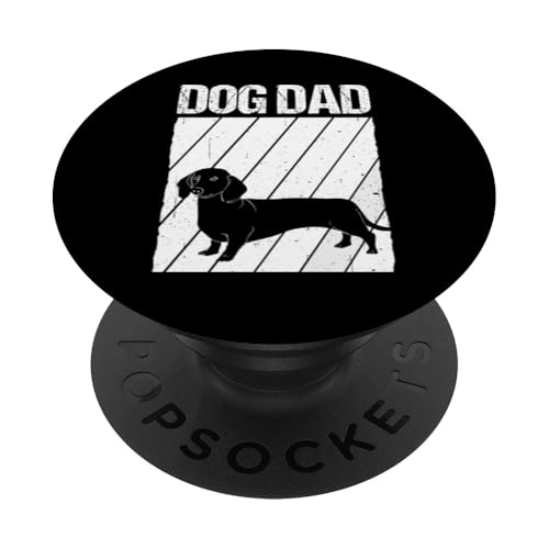 Hund Papa Dackel Hund Papa Vatertag Tierhalter PopSockets mit austauschbarem PopGrip von Hund Papa Haustier Hundehalter Vatertag Design