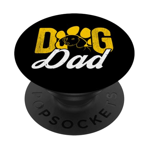 Hund Papa Dackel Vatertag Tierhalter Hundeliebhaber Hundefan PopSockets mit austauschbarem PopGrip von Hund Papa Haustier Hundehalter Vatertag Design