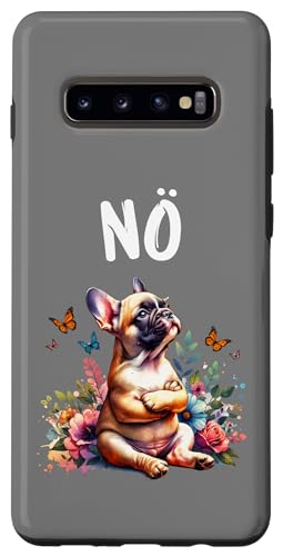 Hülle für Galaxy S10+ Französische Bulldogge Lustiger Spruch Nö für Hundeliebhaber von Hunde Nö Sprüche Weihnachten & Geschenkidee