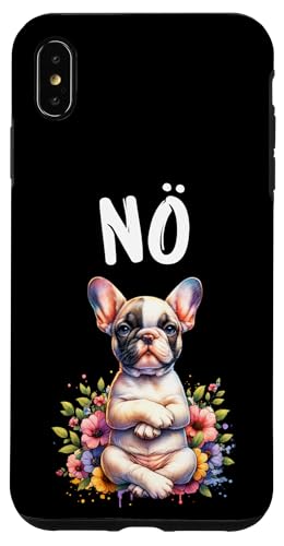 Hülle für iPhone XS Max Französische Bulldogge Lustiger Spruch Nö für Hundeliebhaber von Hunde Nö Sprüche Weihnachten & Geschenkidee