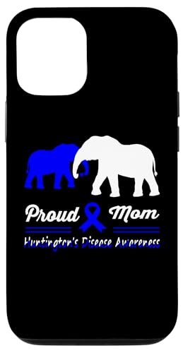 Hülle für iPhone 14 Pro Huntington's Disease Awareness Elefant Mom Mother Support von Huntingtons Disease Awareness Products (Lwaka)