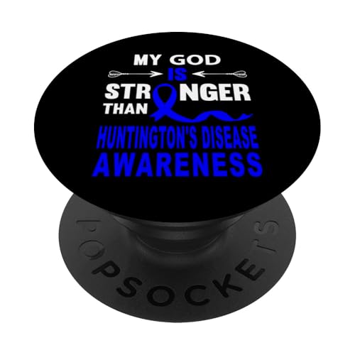 Unterstützung von Faith Blue Ribbon zur Aufklärung über die Huntington-Krankheit PopSockets mit austauschbarem PopGrip von Huntingtons Disease Awareness Products (Lwaka)