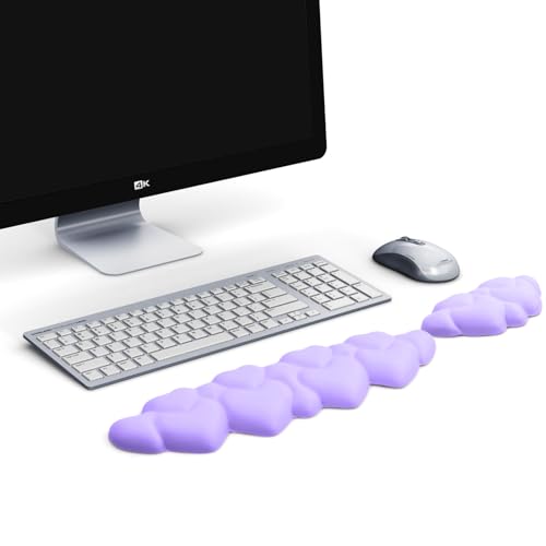 Handballenauflage Tastatur, 2 StüCke Lila HerzföRmiges Silikon Tastatur Handauflage, Ergonomisches Mauspad, Wrist Rest FüR Homeoffice, BüRoangestellte Und Computerspiele, Mauspad Mit Gelkissen von Husalsea