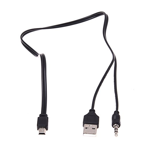 Huudngeje 3.5mm Aux USB2.0 maennlich Mini 5 Pin USB tragbare Lautsprecher Audio Kabel von Huudngeje