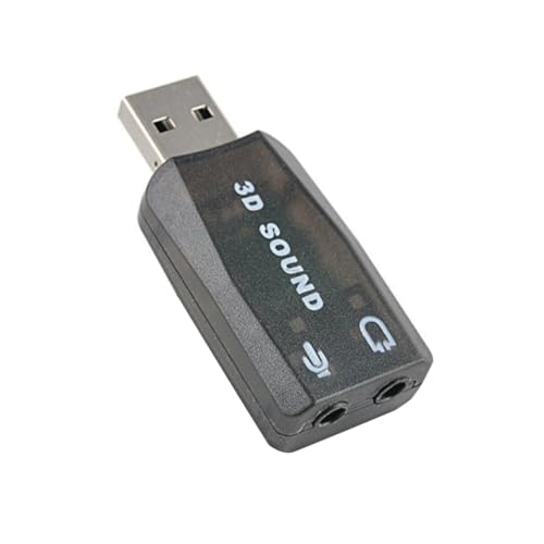 Huudngeje Externe Soundkarte, Externe Mini-Soundkarte, USB auf 3,5 mm Stereo-Audioadapter für Win 7 8 Android-Lautsprecher Laptop-Headset von Huudngeje