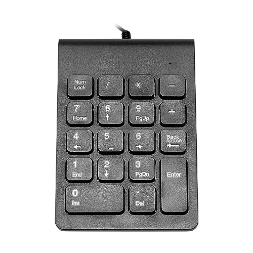 Huudngeje Mini USB Kabel Ziffern Block Tastatur 18 Tasten Digitale Tastatur für die Abrechnung Teller Laptop Android Notebook Tablets PC (Schwarz) von Huudngeje