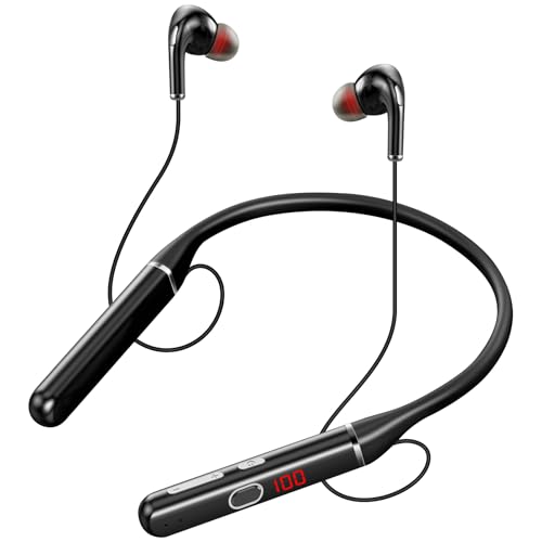 Huudngeje S650 100 Stunden Bluetooth KopfhöRer Stereo Kabellos Bluetooth KopfhöRer NackenbüGel GeräUsch UnterdrüCkung Sport Headset von Huudngeje