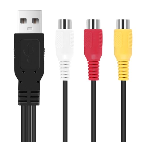 Huudngeje USB auf 3RCA Kabel USB Buchse auf 3 RGB Video AV Verbund Werkstoff Adapter Konverter Kabel Kabel Anschluss Kabel für TV PC DVR von Huudngeje