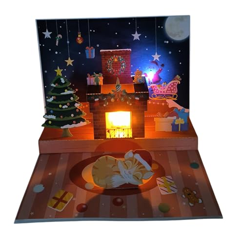 3D-Weihnachtskarte mit Weihnachtsmann, 3D-Weihnachtsbaum-Grußkarte, Weihnachts-Pop-Up-Karte für Feiertage, 3D-Grußkarte für die Weihnachtszeit, 3D-Weihnachtskarte für Ihre Liebsten, handgefertigte 3D- von Huvqianu