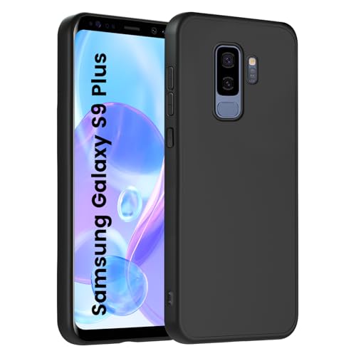 HuwaiH Handyhülle für Samsung Galaxy S9 Plus Hülle, Anti-Schock, Antikratzer, Anti-Rutsch Schutzhülle, Unterstützt kabelloses Laden, Anti-Fingerabdruck Case für Samsung S9 Plus(Schwarz) von HuwaiH