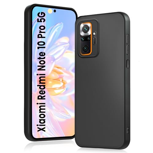 HuwaiH Handyhülle für Xiaomi Redmi Note 10 Pro 5G Hülle, Upgraded Kameraschutz, Anti-Schock Schutzhülle, Unterstützt kabelloses Laden, Antikratzer Anti-Fingerabdruck Schwarz TPU Hülle HuwaiH Handyhülle für Xiaomi Redmi Note 10 Pro 5G Hülle, Upgraded Kameraschutz, Anti-Schock Schutzhülle, Unterstützt kabelloses Laden, Antikratzer Anti-Fingerabdruck Schwarz TPU Hülle von HuwaiH