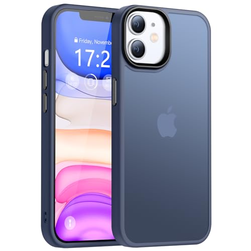 HuwaiH Handyhülle für iPhone 11 Hülle,[Transluzente Matte Schutzhülle] Stoßfeste Kratzfeste Schutzhülle，[Anti-Fingerabdruck] rutschfeste Mattierte Handyhülle für iPhone 11 (Blau) von HuwaiH