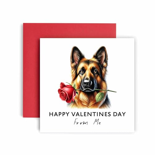 Huxters Valentinskarte vom Hund - Deutscher Schäferhund - Happy Valentines to Dog Mum und Dog Dad - Hund bester Freund (Deutscher Schäferhund) von Huxters