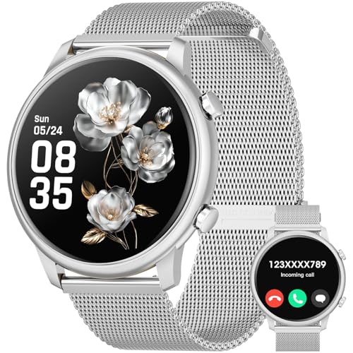 Smartwatch Damen, 1.39" Zoll Touchscreen Smart Watch mit Bluetooth Anrufe, Uhr Damen Herren mit 140+ Sportmodi SpO2 Pulsuhr Schlafmonitor Schrittzähler, Armbanduhr für Android iOS Smartwatch Damen, 1.39" Zoll Touchscreen Smart Watch mit Bluetooth Anrufe, Uhr Damen Herren mit 140+ Sportmodi SpO2 Pulsuhr Schlafmonitor Schrittzähler, Armbanduhr für Android iOS von Hwagol