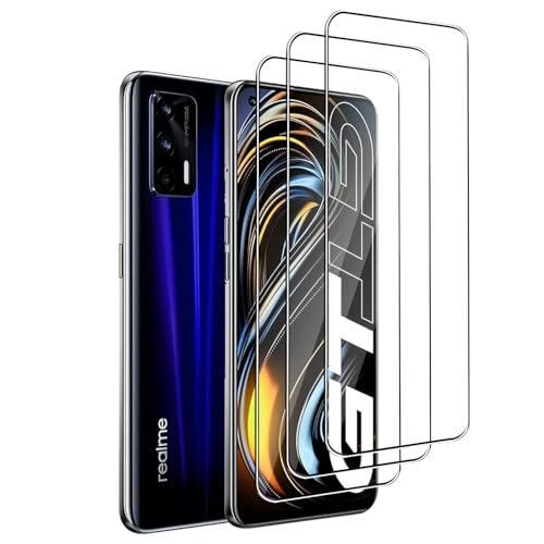 Hxiclrm 3 Stück Schutzfolie für Realme GT 5G, für Panzer Schutz Glas, Schutzglas, 9H Härte Panzerfolie, HD, Anti-Kratzer, Bläschenfrei, für Realme GT 5G von Hxiclrm