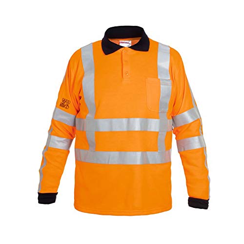 Hydrowear 043477FO-M MACAU Multi Bodywear Polo Shirt, Hi-Vis Orange, Größe M von Hydrowear