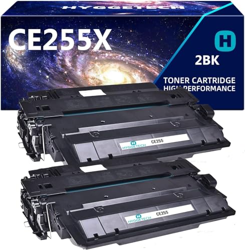Hyggetech 2-Pack Compatible Toner Cartridge Replacement for HP 55X 55A CE255X CE255A for HP Laserjet Enterprise P3010 P3015 P3016 P3015d P3015dn P3015n P3015x 500 MFP M525dn M525f Pro M521dn von Hyggetech
