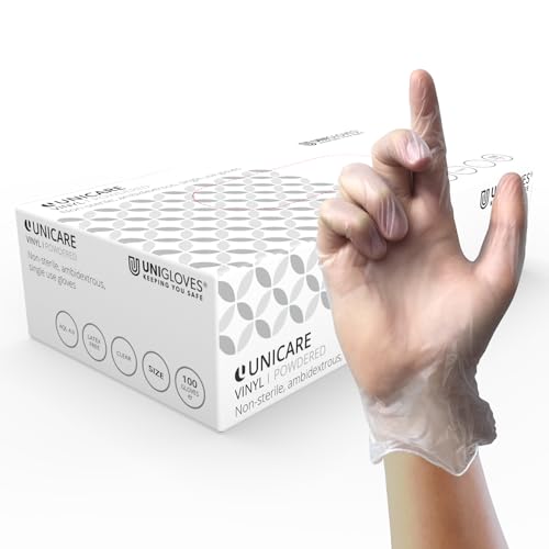 Unigloves 1825A Vinyl-Einmalhandschuhe, gepudert, Größe XL, 100 Stück Unigloves 1825A Vinyl-Einmalhandschuhe, gepudert, Größe XL, 100 Stück von UNIGLOVES