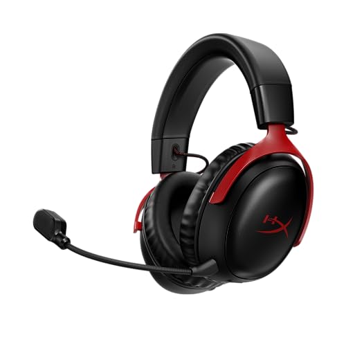 HyperX Cloud III Wireless – Gaming-Headset – Kabellos, bis zu 120 Stunden Akkulaufzeit, DTS Headphone:X, 2,4 GHz, 53-mm-Treiber, Memory Foam, PC/PS5/Nintendo Switch-kompatibel, Schwarz-Rot HyperX Cloud III Wireless – Gaming-Headset – Kabellos, bis zu 120 Stunden Akkulaufzeit, DTS Headphone:X, 2,4 GHz, 53-mm-Treiber, Memory Foam, PC/PS5/Nintendo Switch-kompatibel, Schwarz-Rot von HyperX