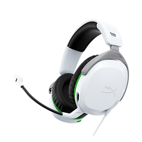 HyperX CloudX Stinger 2, Kabelgebundenes Gaming-Headset für Xbox, Offiziell lizenziert, 50mm-Treiber, Leicht, Memory-Schaumstoff, Schwenkbares Mikrofon, Integrierte Audiosteuerung, Weiß von HyperX